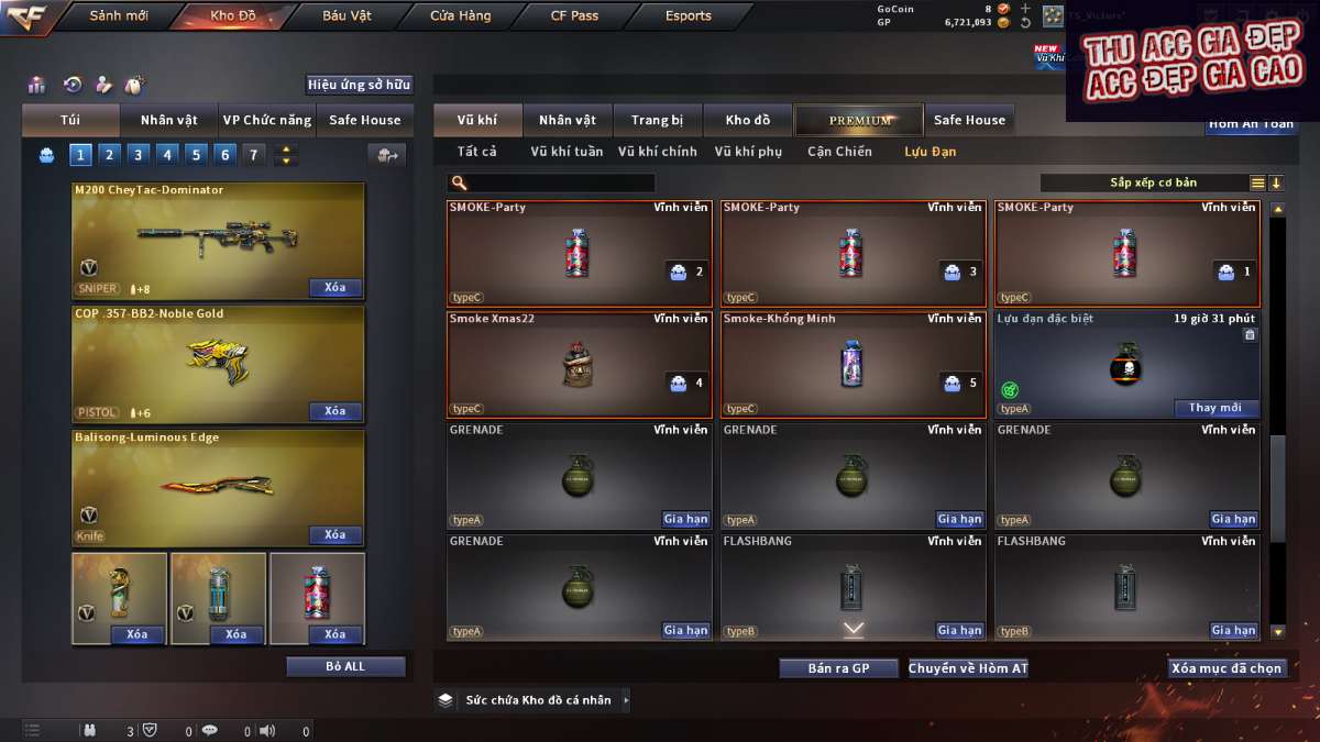 shop acc cf uy tin gia re